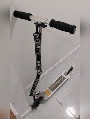 NFINITY Silver Aluminium Kick Scooter with Black Accents